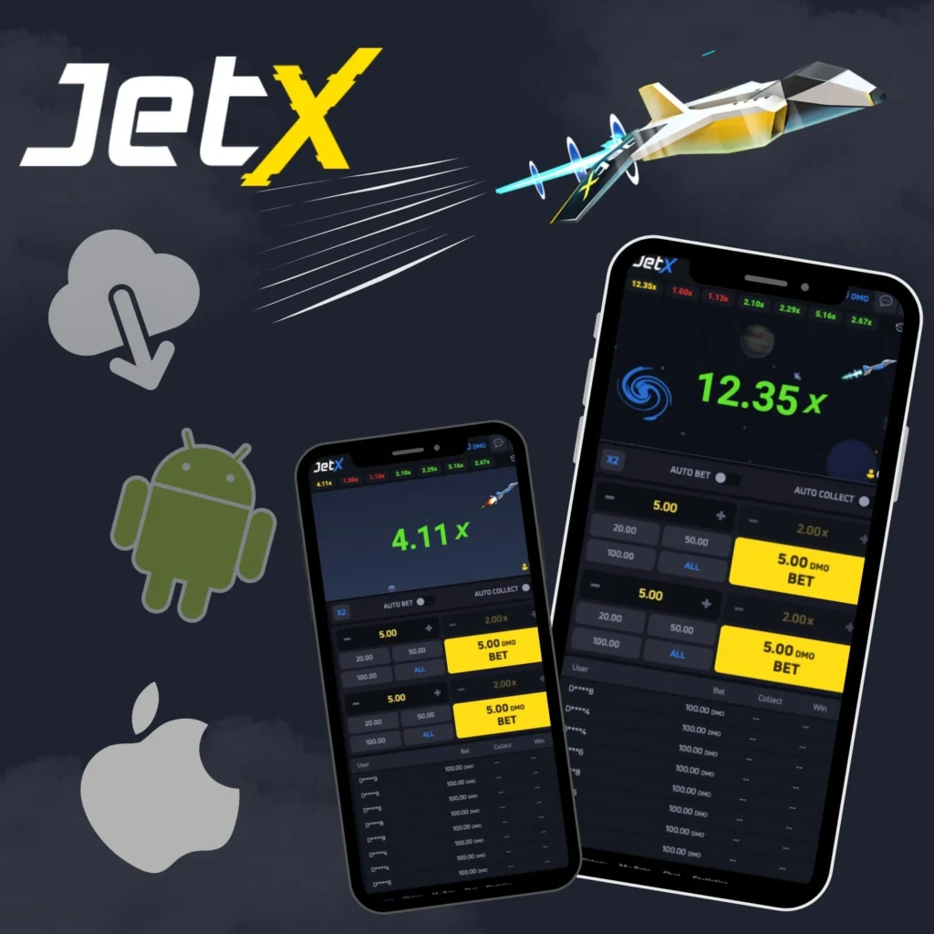 JetX mobile app
